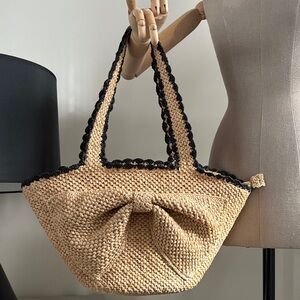 Kate Spade Woven Raffia Tote/Shoulder Bag